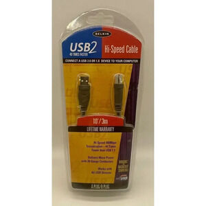 Belkin USB 2.0 F3U133-10 USB2 Hi-Speed Cable- NEW‎